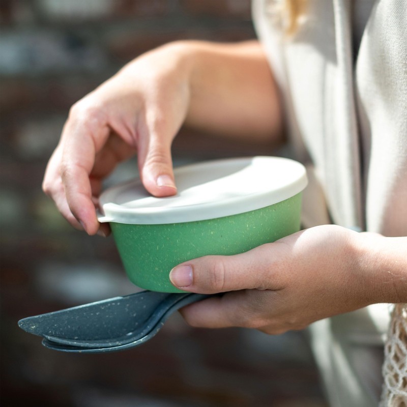Connect Bowl 0.4 Bowl 400 ml with Lid Natural Leaf