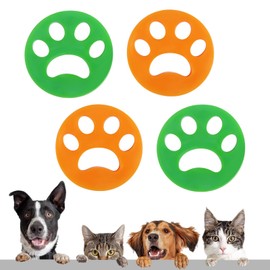 catlinez Pack of 4 Pet Hair Remover Washing Machine, 9 x 9 cm Lint Balls Washing Machine, Animal Hair Remover Suitable for Washing Machines, Double-Sided Sticky Pet Hair, Hair and Clothing Dust