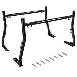 JY PERFORMANCE Truck Ladder Racks 800Ibs Capacity Extendable Pick-up Truck Bed Ladder Rack, Universal Heavy Duty Steel, Mounting Bolts Included (No Clamps)