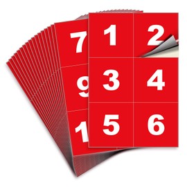 iSYFIX Red Consecutive Number Stickers – 1 to 100, 3-inch, 1 Set – Vinyl Self Adhesive Premium Decal, Ideal for Inventory, Storage, Organizing, Boxes, Bins, Toolbox, Lockers & More, Indoor/Outdoor
