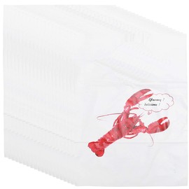 Hemobllo Pack of 100 Lobster Bibs Disposable Plastic Funny Crawfish Bibs Protect Your Clothes Waterproof Plastic Aprons, Assorted colours