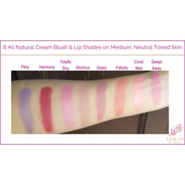 All Natural Cream Blush for Lip & Cheek Makeup Contouring, Swept Away