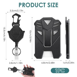 Heavy-Duty Retractable Badge Holder with Carabiner Keychain – 31.5" Smooth-Extend Badge Reel and Durable ID Card Holder for Secure Access