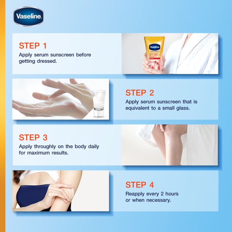 Vaseline Healthy Bright Body Lotion SPF50 Daily Protection & Brightening