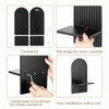 Black Wall Candle Holder: Wood Arch Candle Sconces Set of