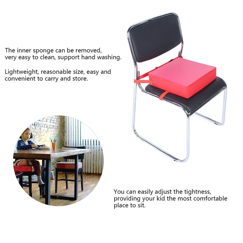 Adjustable Removable Baby Dining Chair Booster Cushion Kids Highchair Seat