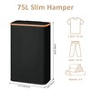 Vincona Slim Laundry Basket with Lid, Narrow Dirty Clothes Hampers