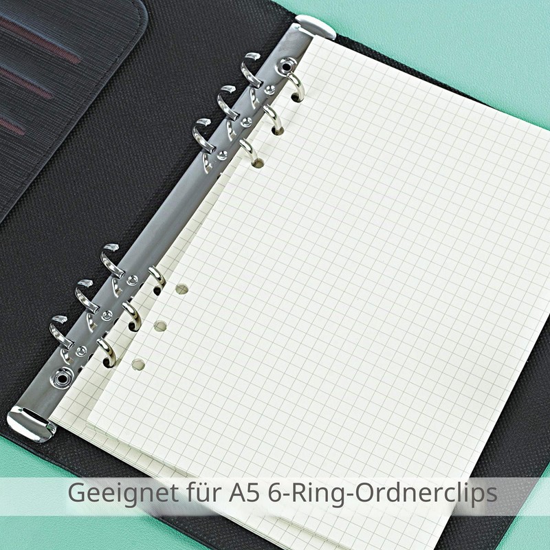 135 Sheets A5 Paper Squared OVISEEN 6 Holes A5 Refill