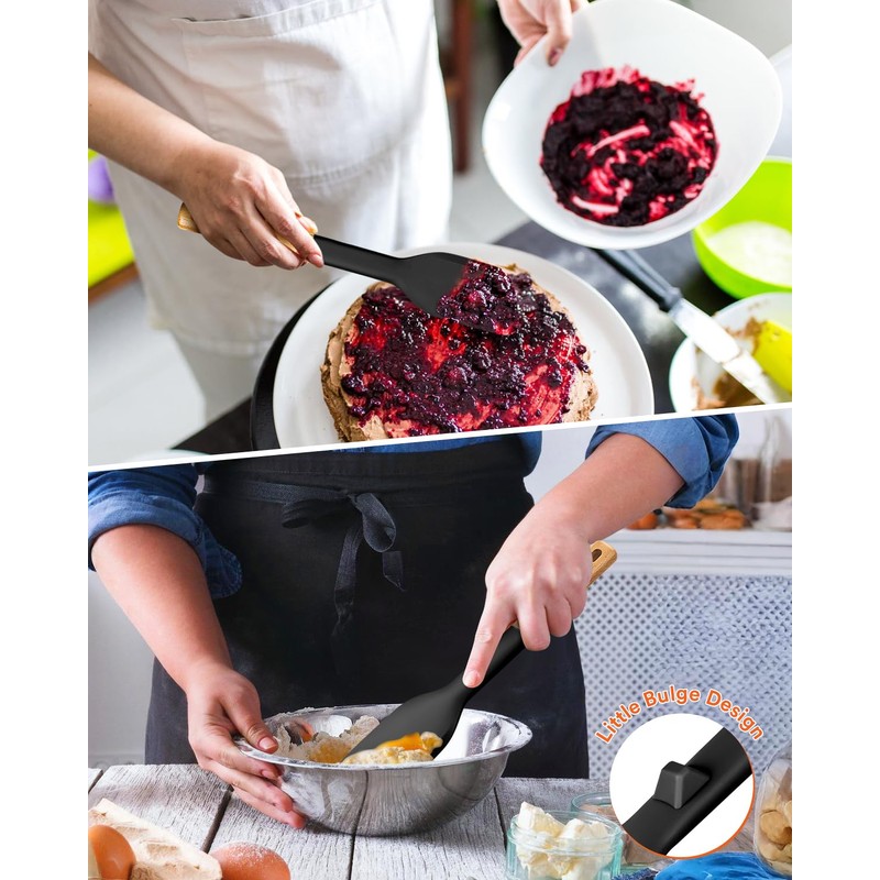 Cooking Spoon and Scraper for Nonstick Cookwares, Great for Cooking