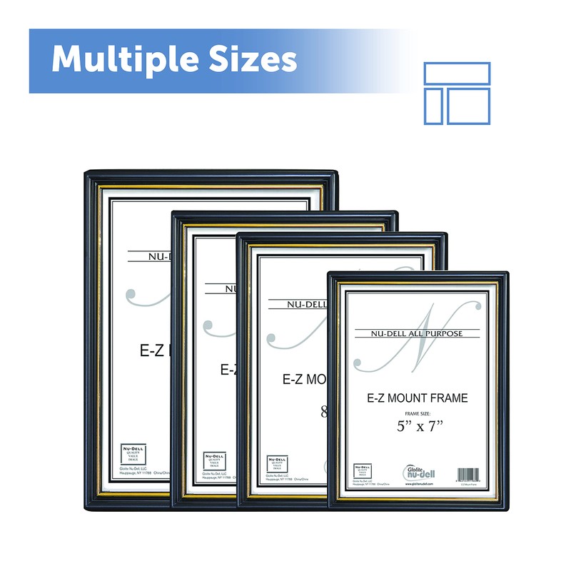 NuDell (3) 8.5" x 11" Economy EZ Mount Document Frame