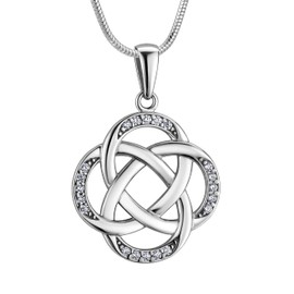 LillyMarie Women's Jewellery Set 925 Silver Infinity Pendant Silver Length Adjustable Jewellery Case Gift Best Friend Christmas