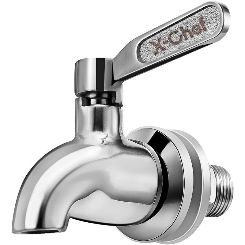 X-Chef Beverage Dispenser Spigot Replacement, Stainless Steel Metal Spigot for