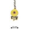 Sunflower Keyring in Yellow / Green, One Size, Yellow, Green,