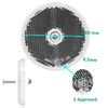 DARKGUARD 4 x Round Reflectors White Diameter 60 mm Approved,