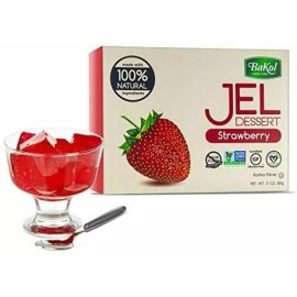 Bakol Vegan Strawberry Flavor Jello, Kosher Dessert Gelatin, 3 oz (Pack of 3)