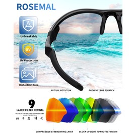 Polarized Sports Sunglasses for Men Women Youth Baseball Running Cycling Driving Fishing Tennis Golf Motor TAC UV400 TR90