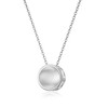 LANBEIDE Birthstone Necklace, 925 Sterling Silver Necklace with Round Gemstone