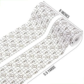 INKDERM Transparent Adhesive Bandage 8"x200" Roll, (8" x 5.5 Yards Roll) - Equivalent to 22 Sheets of 8"x9" Tattoo Skin Aftercare Dressing