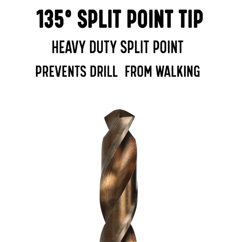 Drill America #50 Cobalt Split Point Heavy Duty Drill Bit