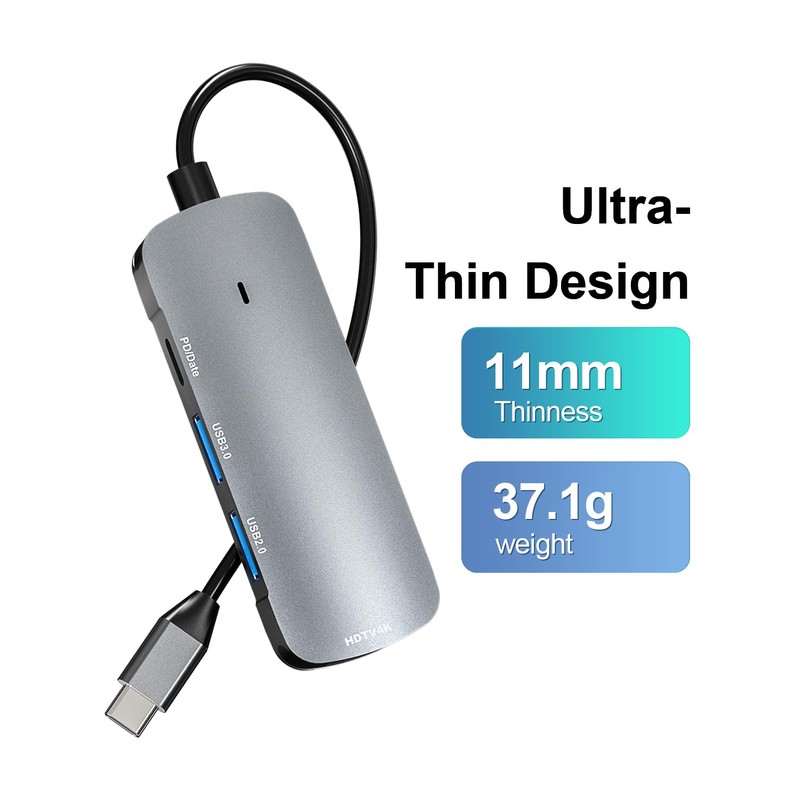 USB C Hub, 4-in-1 USB C Docking Station with 4K