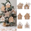 24 Pcs Christmas Gingerbread House Ornaments Gingerbread Hanging Decorations Silicone