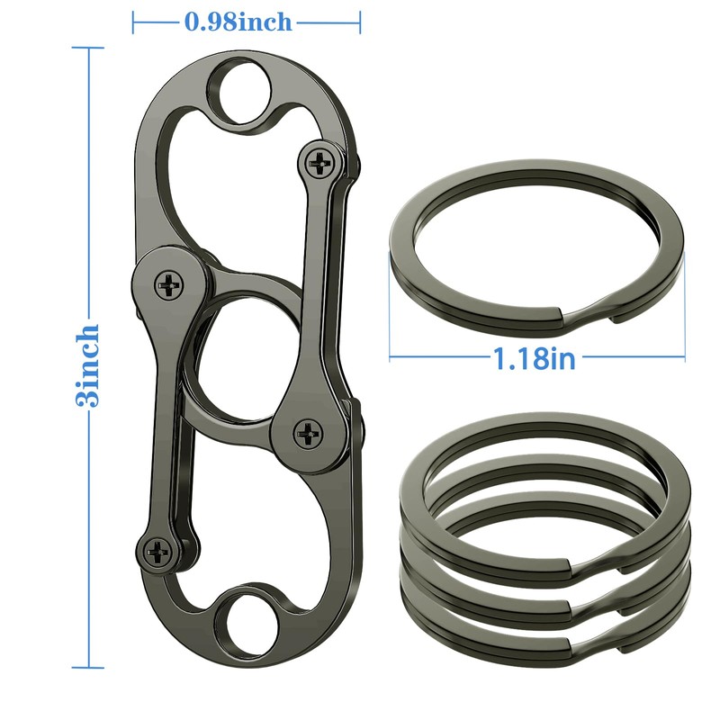 Yebongda Special Key Chain, Heavy Duty Carabiner Clip Keychain Opener