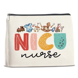 Nicu Nurse Gifts Makeup Bag Cosmetic Bags for Women Nicu Nurse Gifts Cute Makeup Pouch With Zipper Travel Toiletry Organizer Bag