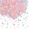 KIMOBER 50 Gram Mixed Craft Sequins and Spangles,Iridescent Pink Assorted