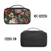 AZULCUSTO Retro Floral Cosmetic Bag Travel Makeup Bag Organizer Makeup