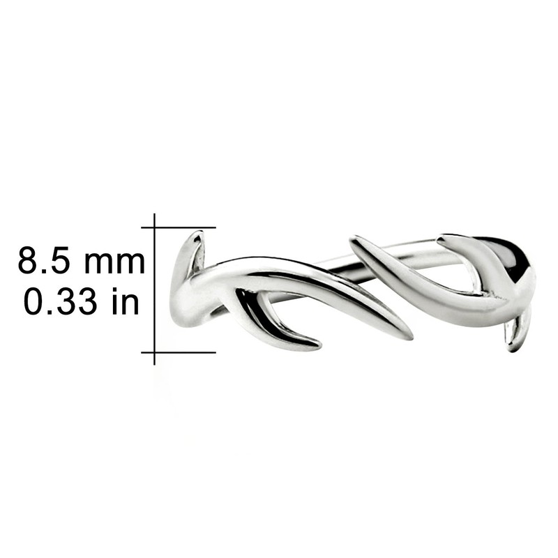 Jewboo Silver 925 Original Forest Deer Antler Women's Ring Birthday