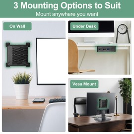 Motiexic Mini PC Mount for Dell N10D Wyse 3040, Wall Mount, Vesa Mount, Under Desk Mount Only for Dell Wyse 3040 Thin Client, for Dell Micro PC Mount wr Cable Ties, Easy to Install