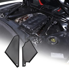 Suetlcoity Engine Compartment Cover Trim Compatible with Corvette C8 Stingray 2020-2023，Leak Proof Side Panel Trim Kit (Black Color)