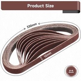 STEBRUAM Pack of 30 100 Grit Aluminium Oxide Sanding Belts 10 x 330 mm for Belt Sanders