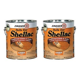 Zinsser 701-2PK Bulls Eye Shellac Traditional Finish & Sealer, Gallon, Amber, 2 Pack