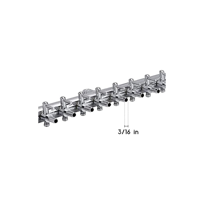 bnafes Aquarium Air Valve 12 Way Inline Manifold Air Flow