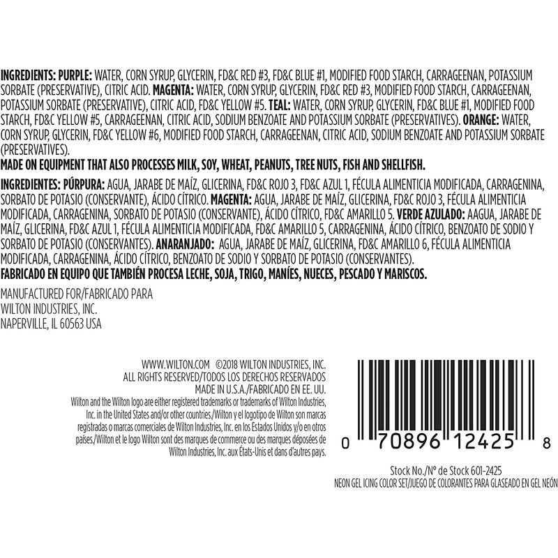 Wilton Neon Gel Food Color Set