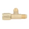 Quick Coupler Tee Adapter Brass Valve Core 1/4in SAE R22