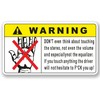 2 x 10cm Funny Warning Vinyl Sticker Cool Bumper Car