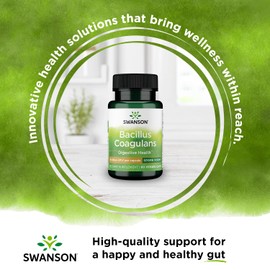 Swanson Swanson Bacillus Coagulans - Natural Probiotic Supplement Supporting Digestive Health w/ 6 Billion CFU - May Support GI & Overall Gut Health - (60 Veggie Capsules)