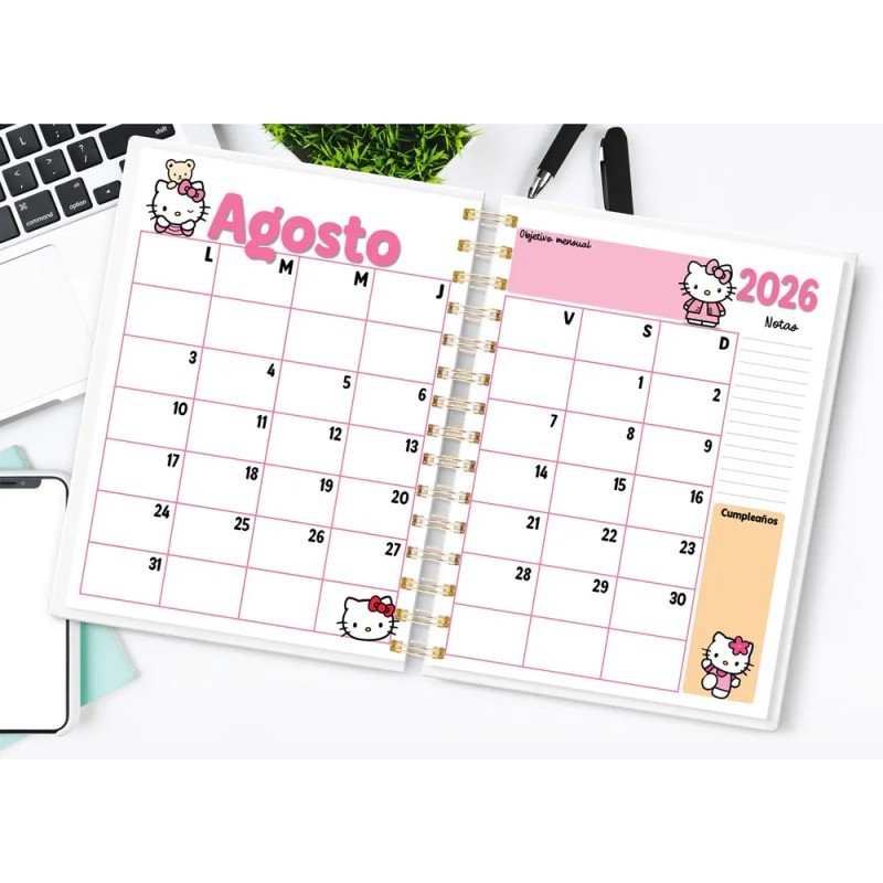 Agenda Escolar Para Maestra / Docente Kitty