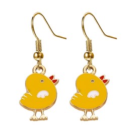 XNFUOE Chick Earrings Easter Novelty Dangle Earrings Easter Costume Dress Up Accessories for Women Animal Jewellery Gifts