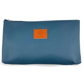 ILLURE® Small Make-Up Bag | Premium | Small Cosmetic Bag for Handbag or on the Go | Makeup Bag | Storage Bag | Travel Toiletry Bag | Organiser, Pastel blue, Make-up bag