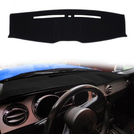 puxhig Dashboard Cover Dash Cover Mat Pad Carpet Custom Fit for Ford Mustang 2005 2006 2007 2008 2009 (Black)