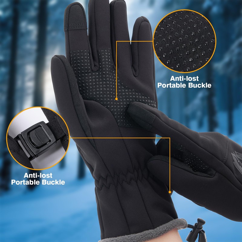 LMLALML Winter Gloves Women Cycling Gloves Waterproof with Touch Screen