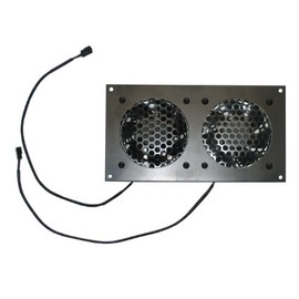 Coolerguys - Kit de refrigeración para armarios, AV y componentes con Control térmico preinstalado, Metal, Dual 80mm