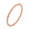 INRENG Women's Stainless Steel 1.1mm Twisted French Rope Thin Wedding