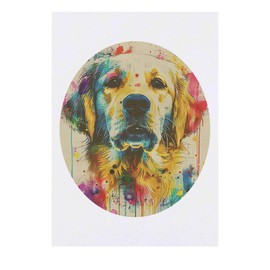 ' Golden Retriever Portrait' Temporary Tattoo - Water Resistant, Skin-Safe, Non-Toxic Transfer (TO00083637)