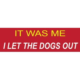 Rogue River Tactical 10in x 3in Large Funny Auto Decal Bumper Sticker It was Me I Let The Dogs Out Car Truck Boat RV (Dogs Out)