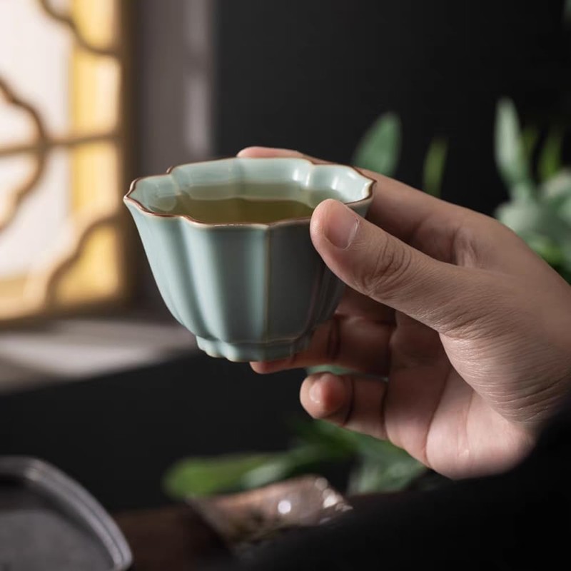Apingjenz Tea Cup, Chinese Famous Ru Kiln Teacup, Ru Porcelain