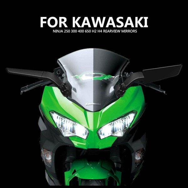 Wodpice Rearview Mirrors Motorcycle Accessories For Ninja 400 650 Wind